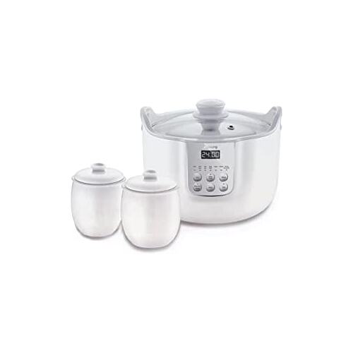Joyoung White Porclain Slow Cooker 1.8L with 3 Ceramic Inner Containers