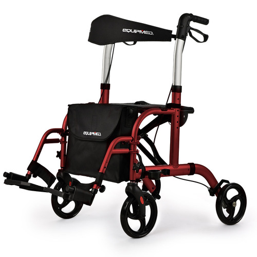EQUIPMED Rollator Transit Wheelchair Walking Frame Walker Seniors Elderly Aid