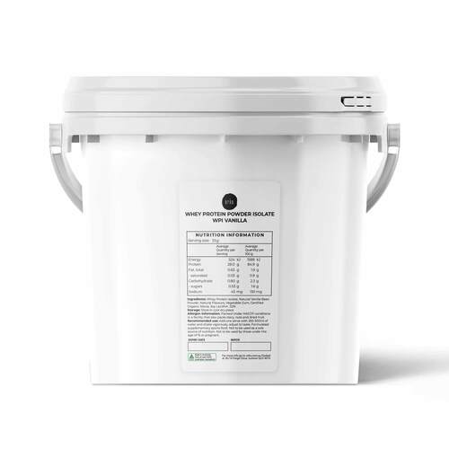 2Kg Whey Protein Powder Isolate - Vanilla Shake WPI Supplement Bucket