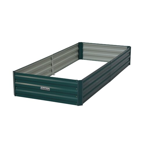 Wallaroo Garden Bed 210 x 90 x 30cm Galvanized Steel - Green