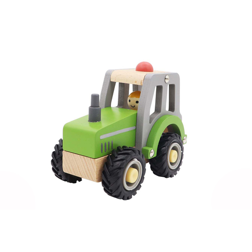 CALM & BREEZY TRACTOR WITH RUBBER WHEELS GREEN