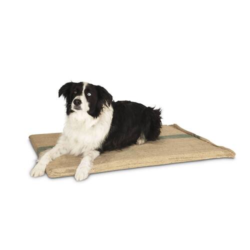 YES4PETS Large Hessian Pet Dog Puppy Bed Mat Pad House Kennel Cushion With Foam 100 x 69 cm