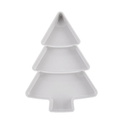 Cookingstuff Small Tree Split Dry Fruit Plate Food Storage Household Snack Plate White