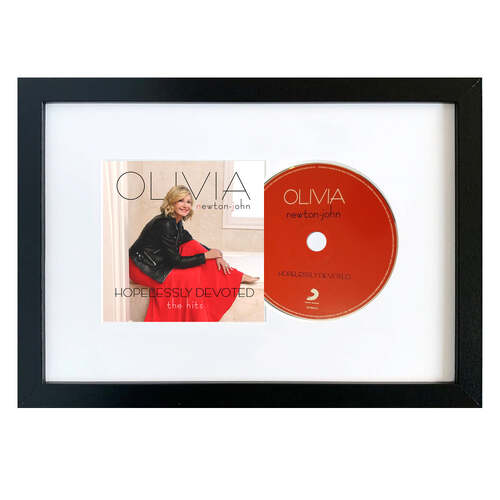Olivia Newton-John-Hopelessly Devoted - The Hits CD Framed Album Art