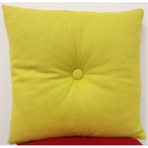 Button Mustard Yellow Pre Filled 40x40cm Cushion or Chair pad