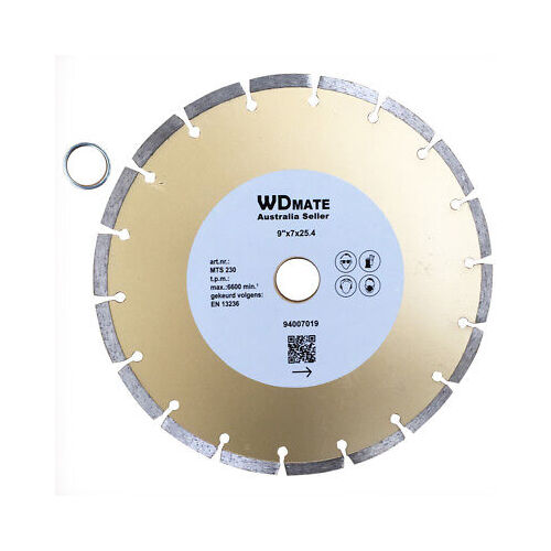 230mm Dry Diamond Cutting Disc 9" Segment Saw Blade 2.6*7mm 25.4/22.23mm Tile