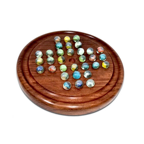 Wooden Solitaire Game - Marble balls