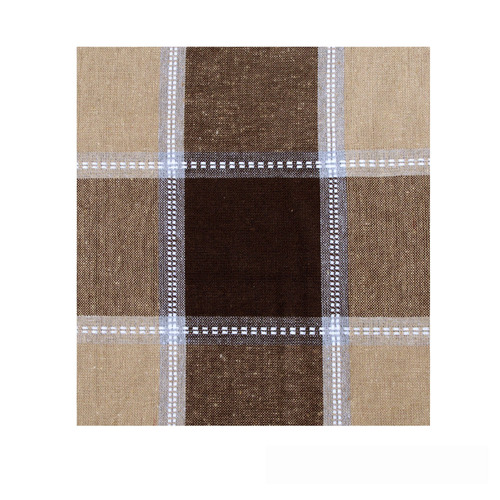 Check Table Cloth Windowpane Brown 180 x 180 cm