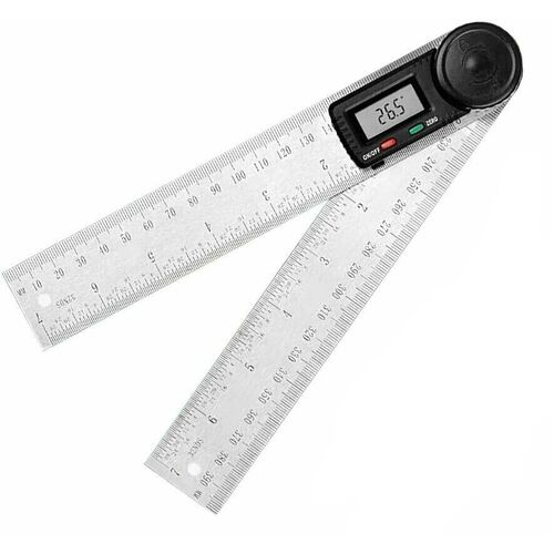 200mm Digital Angle Finder Ruler Protractor Measure Meter Stainless Steel 0-360