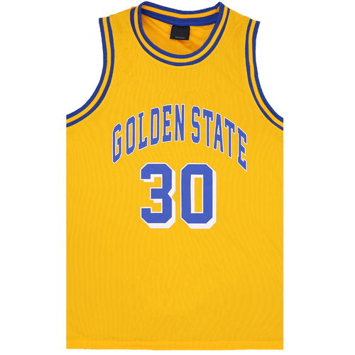 Kid's Basketball Jersey Tank Boys Sports T Shirt Tee Singlet Tops Los Angeles, Yellow - Golen State 30, 12