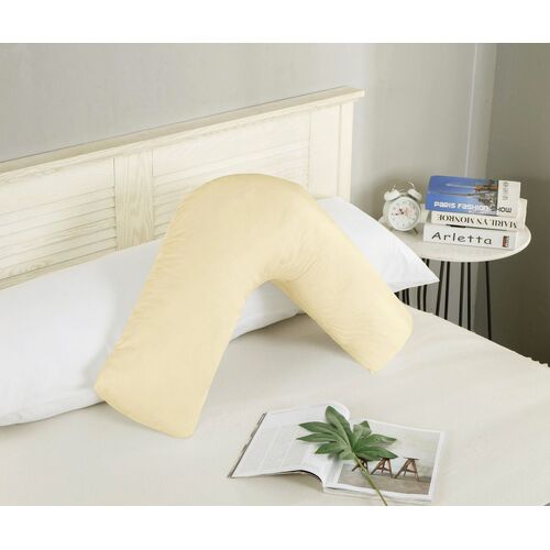 1000TC Premium Ultra Soft V SHAPE Pillowcase - Yellow Cream