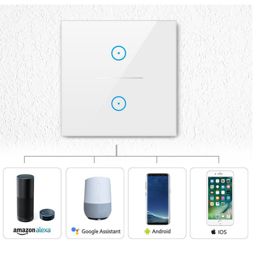 Smart WIFI Switch for Lights LED Touch Panel 3 Gang