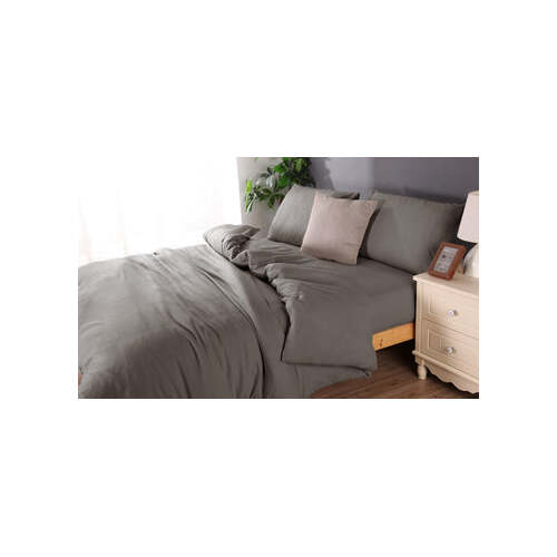 Microflannel duvet cover and sheet comb set  double charcoal