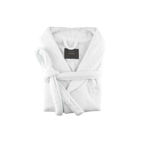 small medium egyptian cotton terry toweling bathrobe white