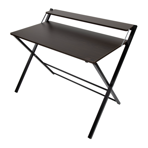 Folding Desk with Shelf Computer Laptop PC Table Side Home Office Furniture