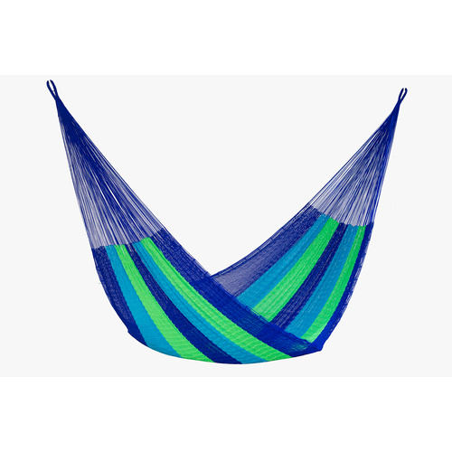 Mayan Legacy King Size Super Nylon Mexican Hammock in Oceanica Colour
