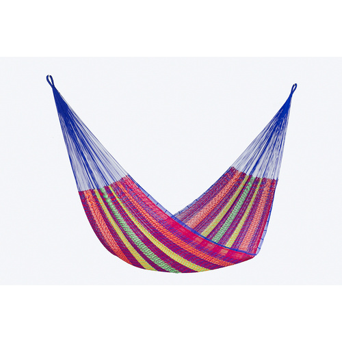 Mayan Legacy Queen Size Super Nylon Mexican Hammock in Mexicana Colour