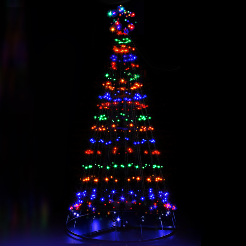 Jingle Jollys Christmas Tree 2.1M 264 LED Xmas Trees Solar Power Multi Colour